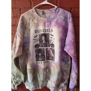 Hocus Pocus Sanderson Sisters Halloween Sweatshirt L Tie Dye Witch Spooky Disney